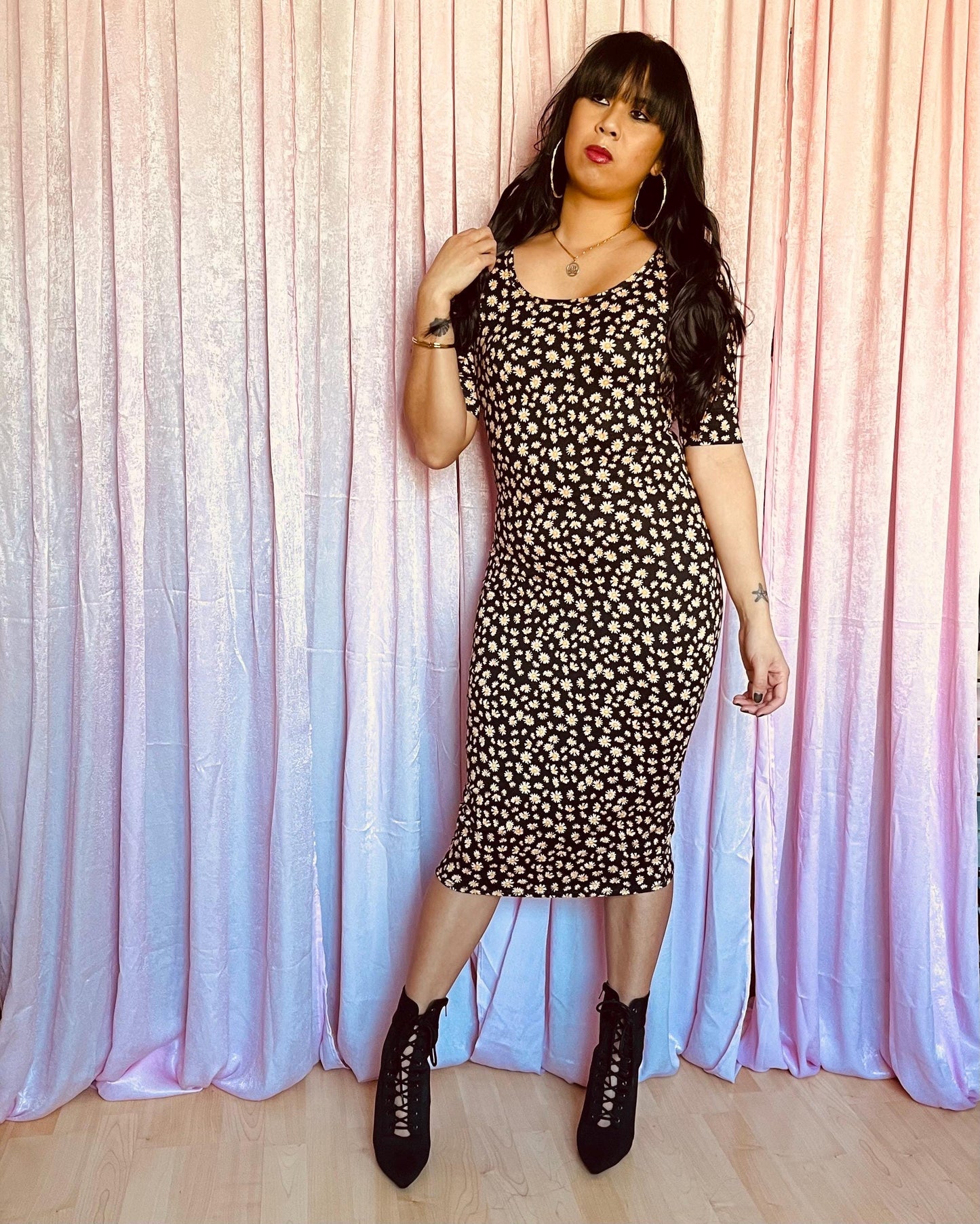 MOONLIT Body Con Midi Dress