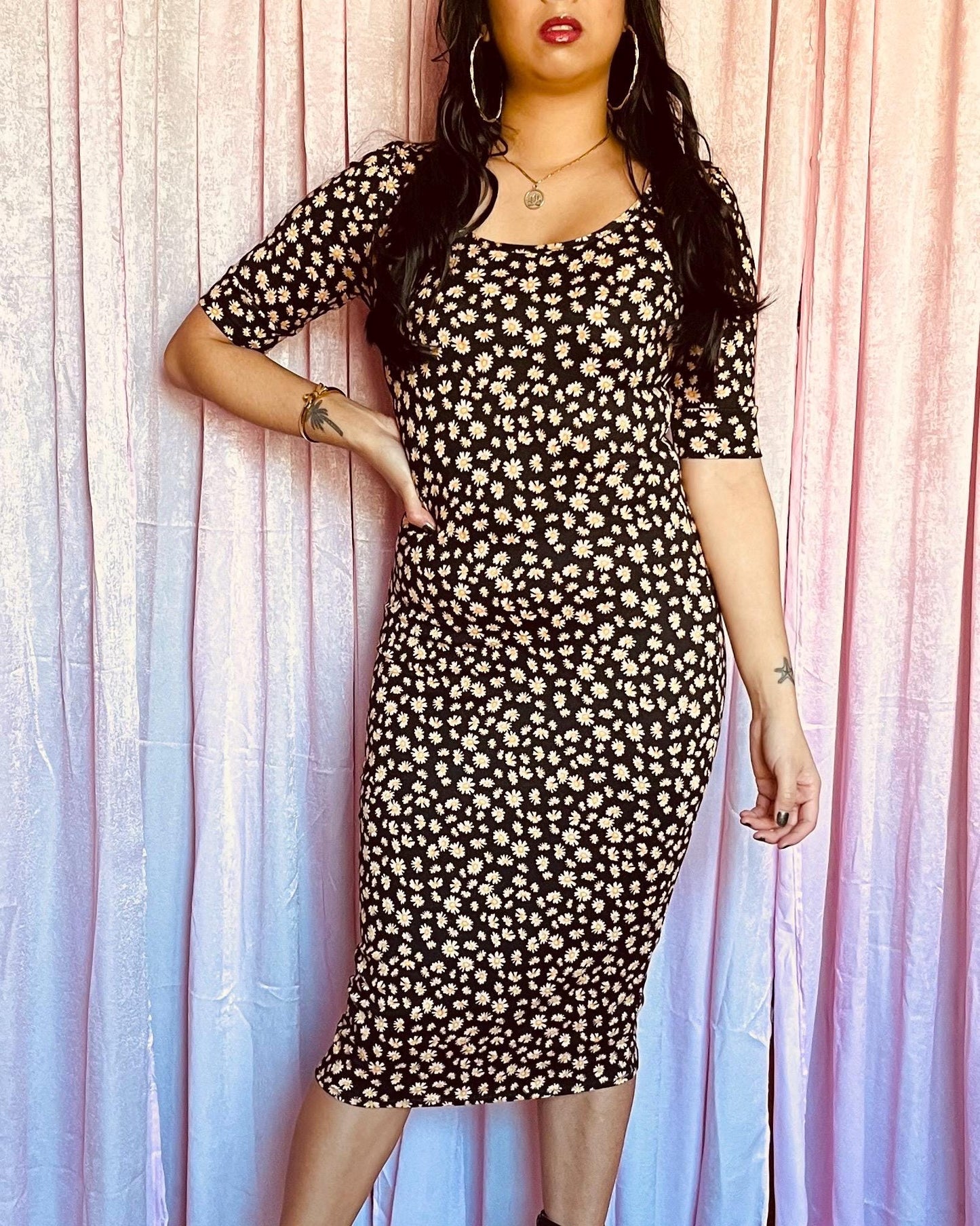 MOONLIT Body Con Midi Dress