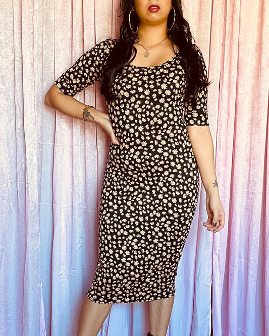 MOONLIT Body Con Midi Dress