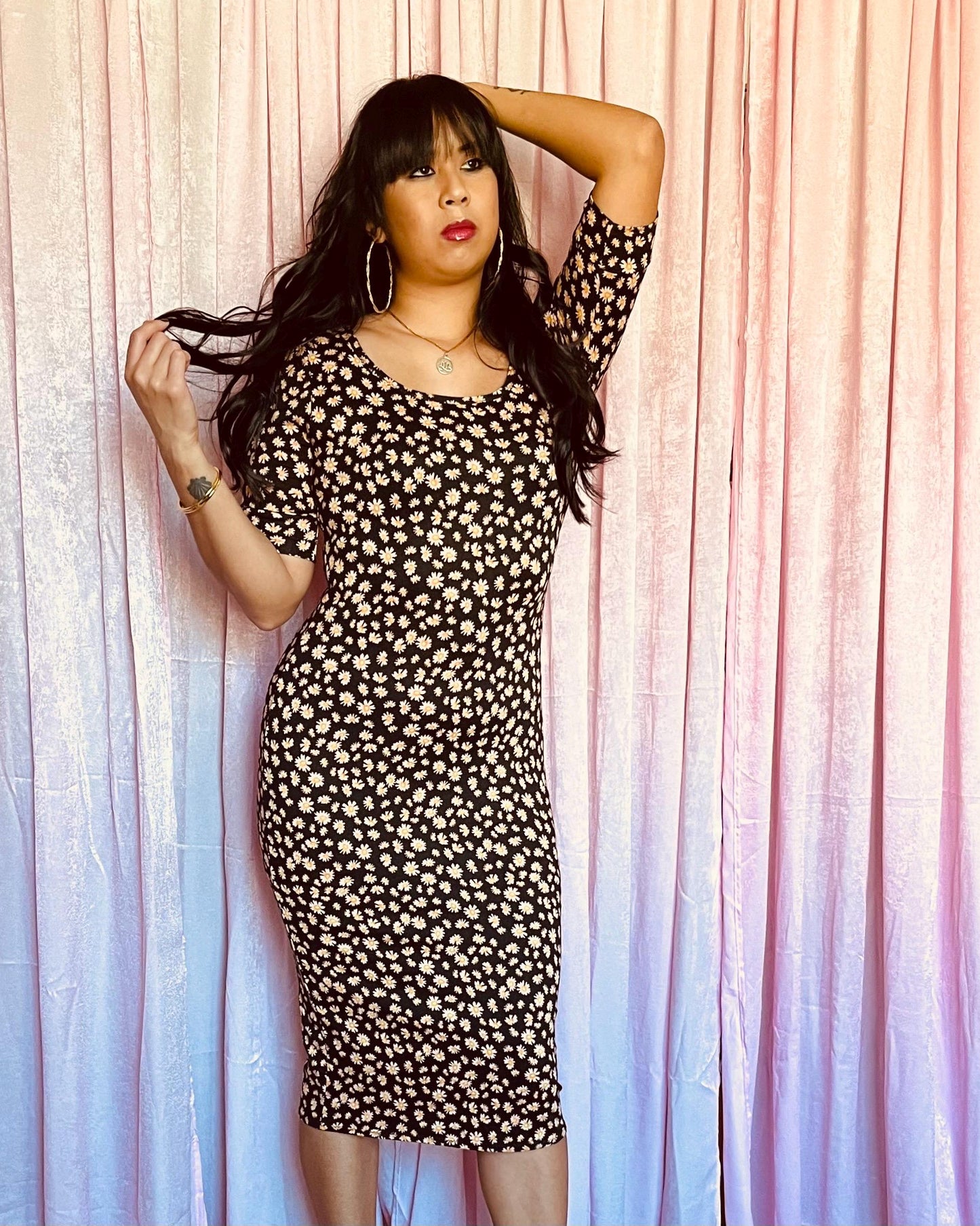 MOONLIT Body Con Midi Dress