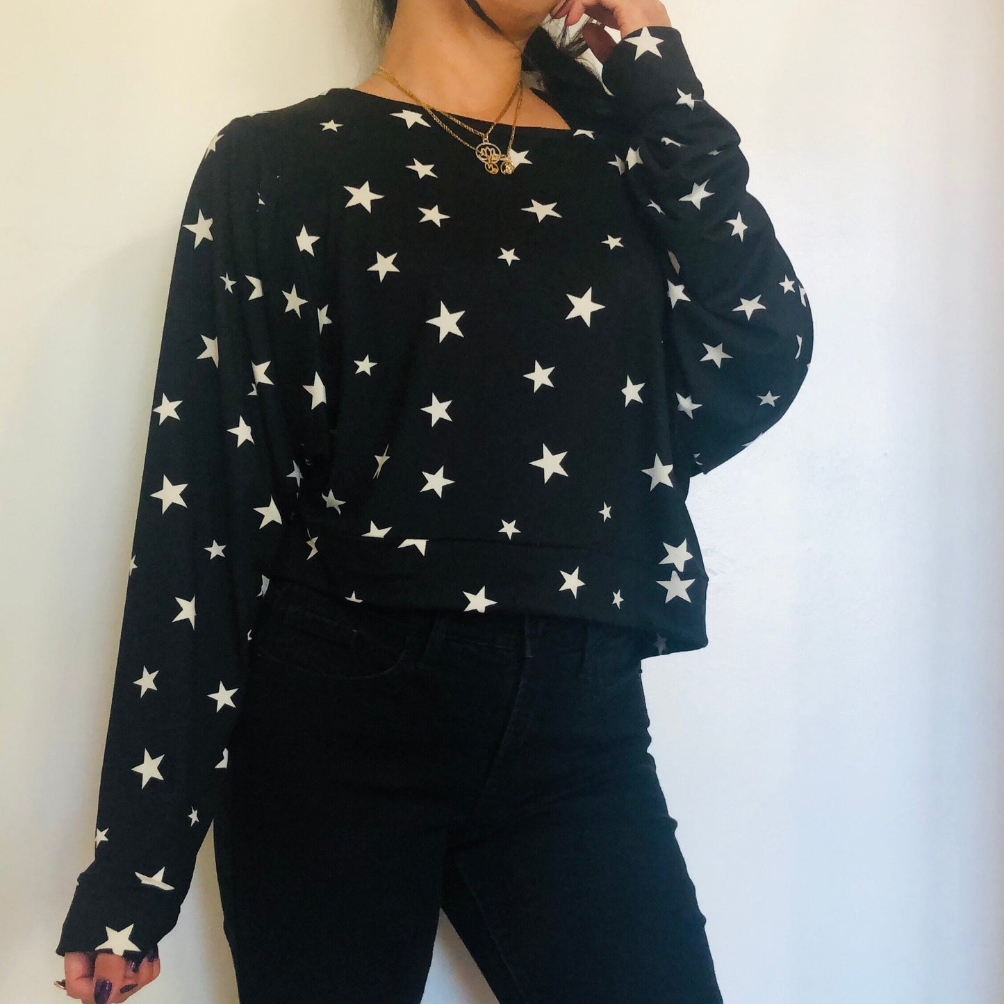 SLACKER Cropped Dolman Top