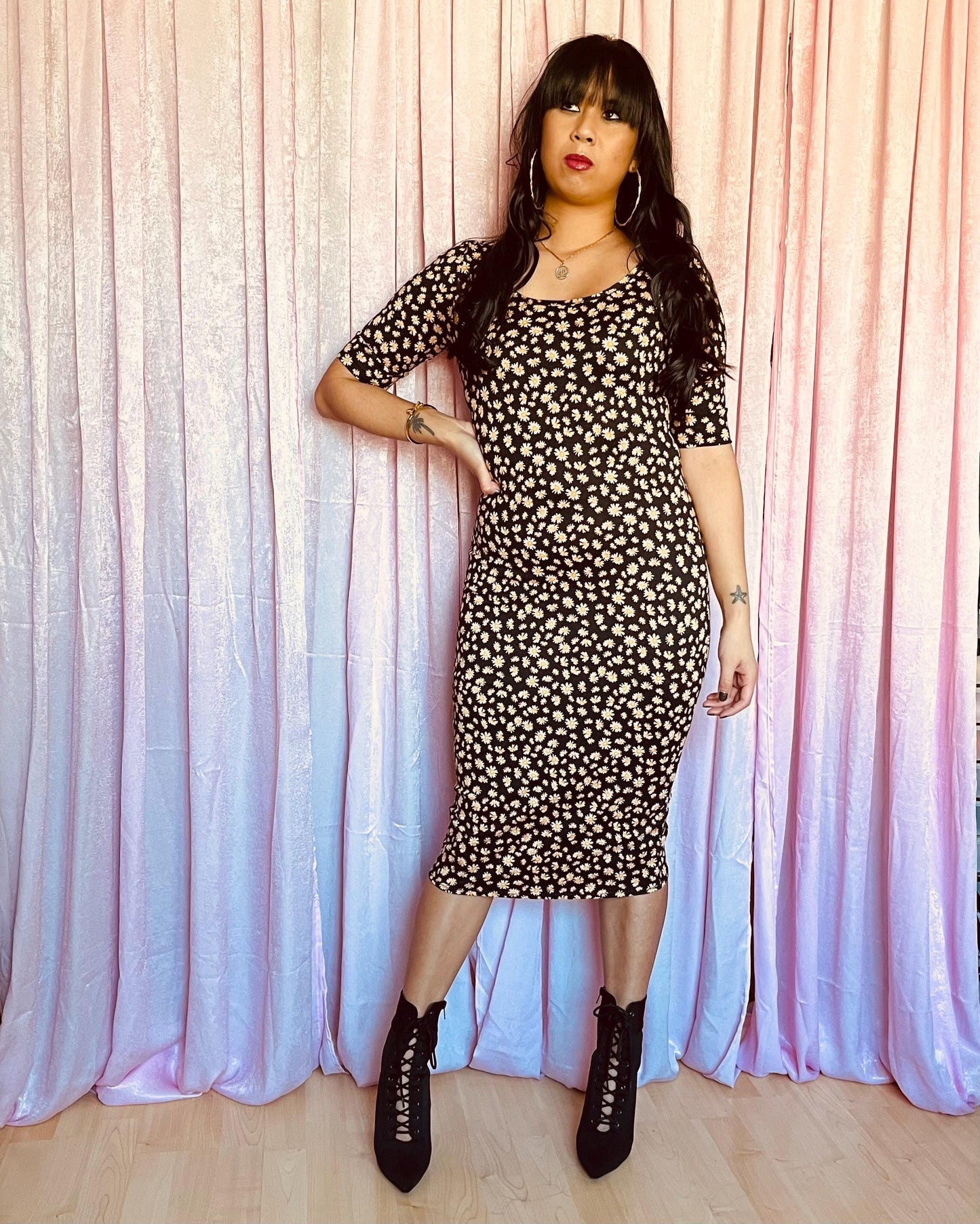 MOONLIT Body Con Midi Dress