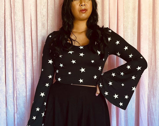 Bell Sleeve Crop Top - WONDERLAND